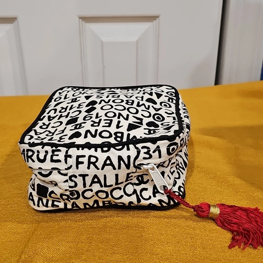 CHANEL COCO CHANEL VINTAGE CANVAS COSMETIC VANITY EUC